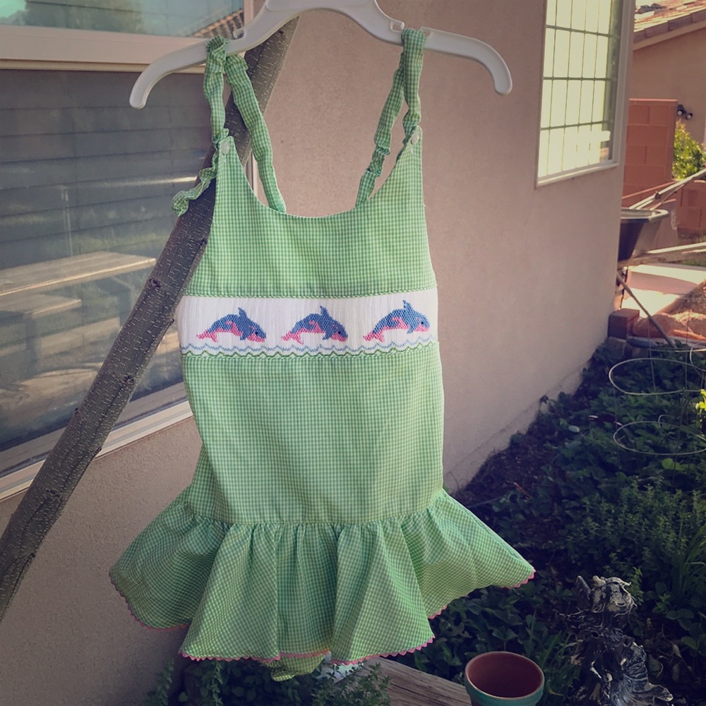 Silly Goose Smocked One Piece Suit 2-4 yrs NWT